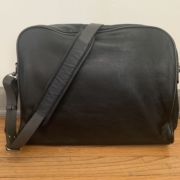 Nike Swoosh Leather Laptop Briefcase Shoulder Bag - Picture 5 of 11